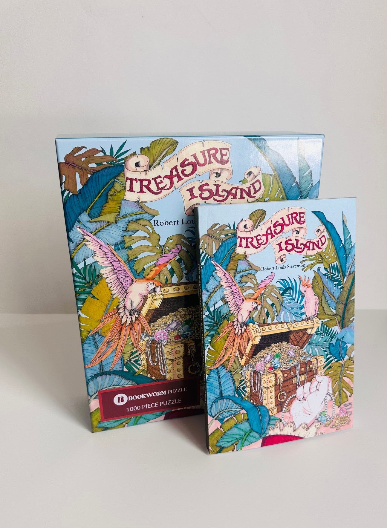 NEW ! TREASURE ISLAND - 1000 Piece Puzzle & Book Set