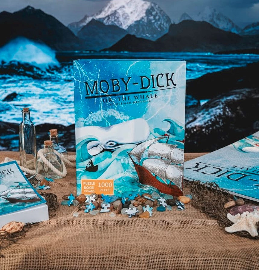 MOBY DICK Book Set - 1000 PIECE JIGSAW PUZZLE BOOK SET